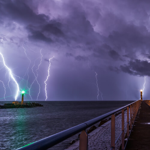 A lightning storm