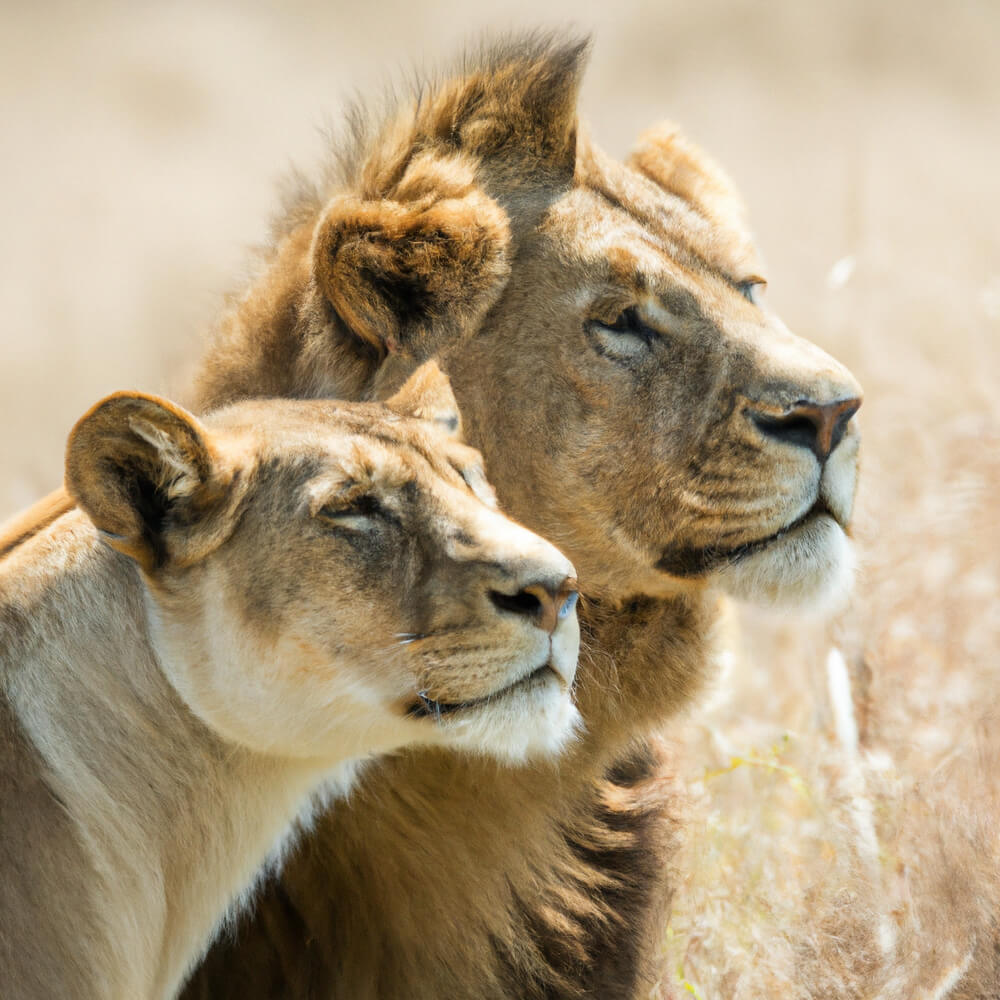 Lion and lioness