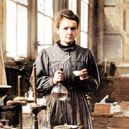 Marie Curie, color portrait
