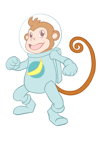 Robbie the monkey in spacesuit
