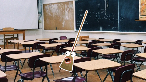 Why did the teacher yell at the broom? It was sweeping during class!